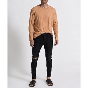 Man x One Teaspoon Mens Black Punk Mr Blues Super Skinny Jeans Size‎ 30R